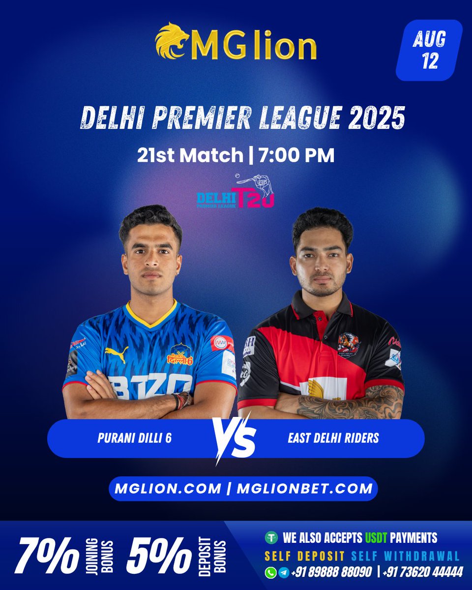 MGlion_india's tweet image. Join now in MGLION!
mglion.com
mglionbet.com

#DelhiPremierLeague #GameOnDelhi #Cricket #T20 #DPL2025 #AdaniDelhiPremierLeague #mglion #mglionindia #india #khelosherkesath