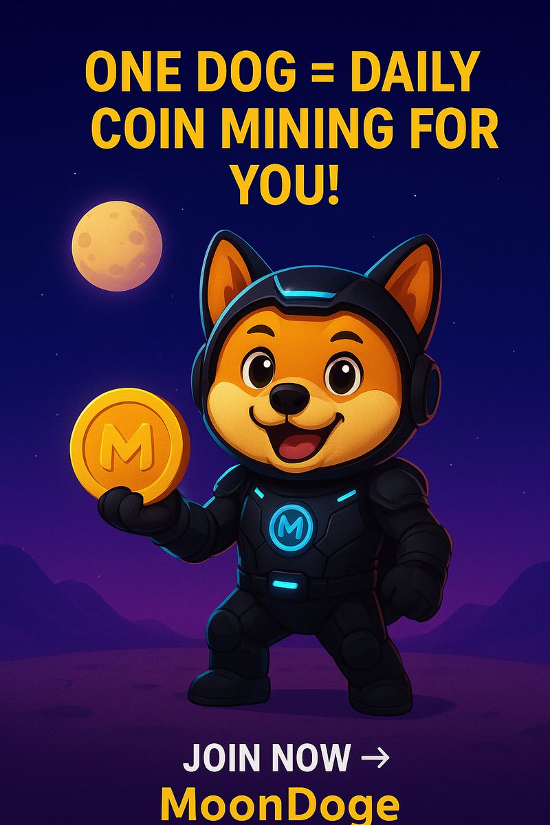 CryptodoggoTH's tweet photo. For Smart Investors
One Dog = Daily coin mining for you!
Merge your dogs → Boost mining power → Grow your earnings 💹

🎮 Simple game, real rewards.
Start today, don’t wait for next year.

👉 Play now → https://t.co/TKnmfmrHtK

#MoonDoge #GameFi #PassiveIncome #CryptoDoggo https://t.co/GptfY41Hqn