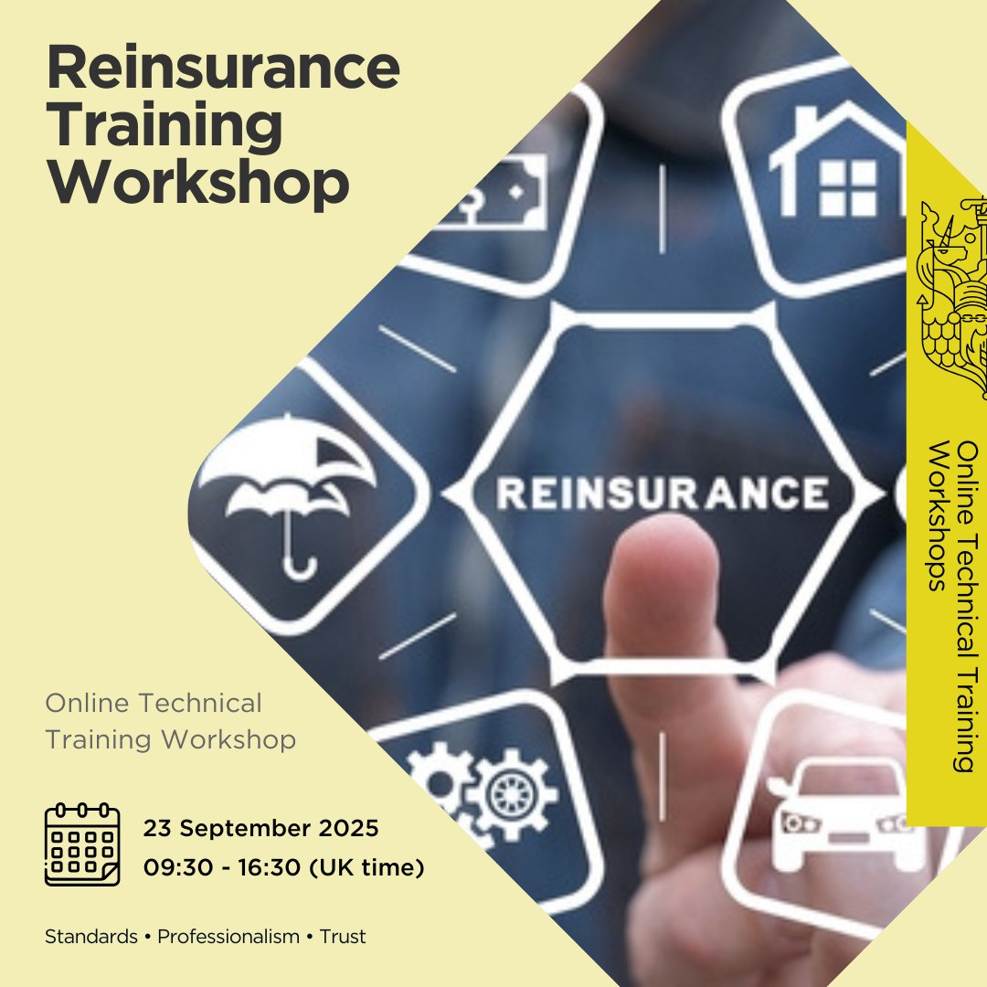 For an introduction and deeper insight into reinsurance, this course is ideal for insurers, reinsurers, brokers, MGAs, underwriters, actuaries and anyone looking to gain knowledge &amp; understanding of reinsurance.

📅 23 September 2025 

View course details: cii.co.uk/learning/train…