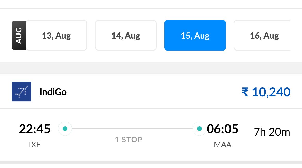cswar's tweet photo. Changing dates of a pre-booked ticket - shows only 1 option, 10k+₹, 1 stop, 7hrs+ 

But when you try fresh booking same date, you get a direct flight, 2hrs, 7k₹ option (pic 2). 

Wonder if there’s any industry left that puts the paying customer first 😢 

@IndiGo6E @makemytrip https://t.co/nNj45rCm2Z