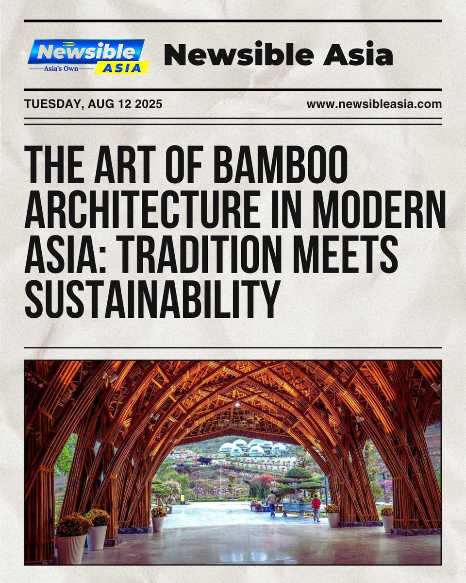 newsibleasia's tweet image. How is bamboo shaping modern Asian architecture? Tradition meets sustainability in this amazing story! 
Read more: newsibleasia.com/the-art-of-bam…
#BambooArchitecture #Sustainability #NewsibleAsia #GreenDesign