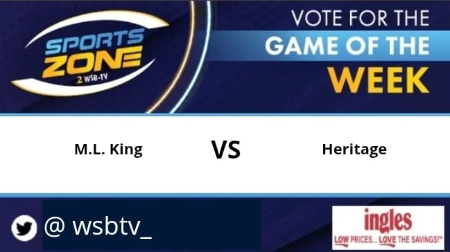 WSB-TV sports (@wsbtv_) on Twitter photo GAME of the week
<a href="/Mlk_footballga/">MLK_footballga</a> 🆚 <a href="/HeritageAD5/">Heritage High School Athletics (Conyers)</a>
thursday, August 14 @ 6pm.
Come support your favorite team.
Watch Here: s.id/wsb-tv
<a href="/TravianceArmour/">Traviance (TR3) Armour</a> <a href="/gioking112/">Giovanni Martinez</a> GAME of the week
<a href="/Mlk_footballga/">MLK_footballga</a> 🆚 <a href="/HeritageAD5/">Heritage High School Athletics (Conyers)</a>
thursday, August 14 @ 6pm.
Come support your favorite team.
Watch Here: s.id/wsb-tv
<a href="/TravianceArmour/">Traviance (TR3) Armour</a> <a href="/gioking112/">Giovanni Martinez</a>
