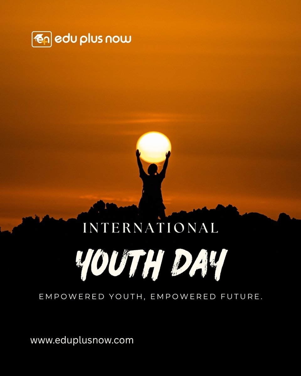 eduplusnow's tweet photo. 🌟 The power to shape tomorrow lies in the hands of today’s youth. This International Youth Day, let’s inspire, empower, and create a brighter future together. 

#InternationalYouthDay #EmpoweredYouth #EduPlusNow #YouthEmpowerment #youthday2025 https://t.co/plTcEUlYIx