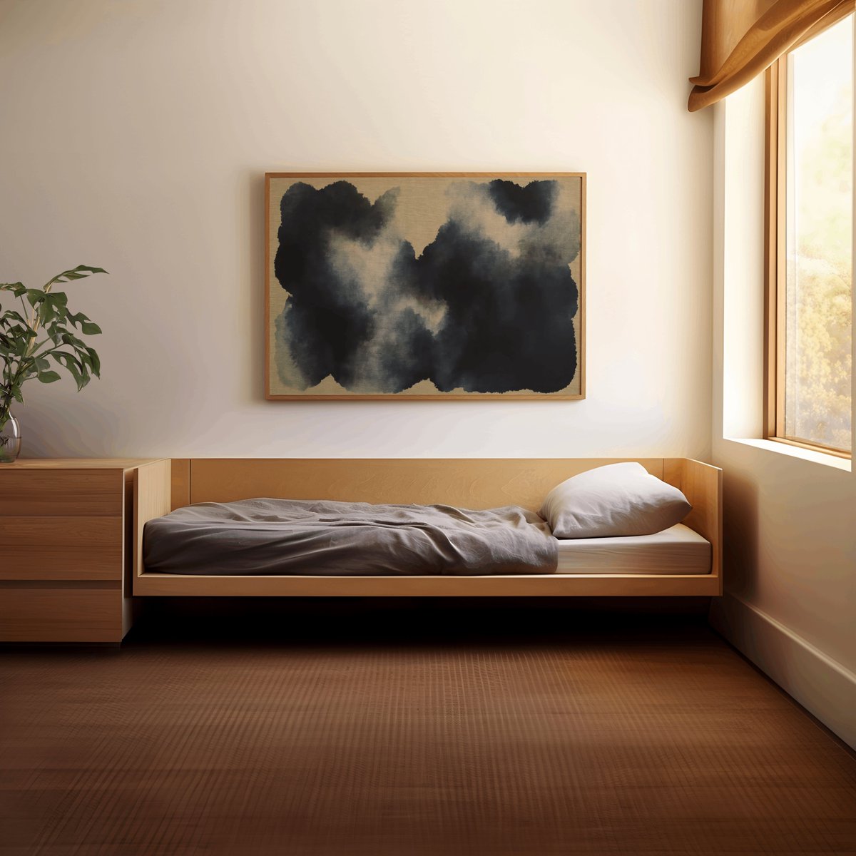 Kookimonstudios's tweet image. Darkwater Span – moody black &amp;amp; indigo ink washes over beige for a serene, dramatic touch. Japandi, wabi-sabi, modern decor. Instant digital download. 
Link:etsy.com/listing/435054…

#MinimalistArt #AbstractInk #wallartforsale #artforsale #etsyfinds #etsysale #japandiart