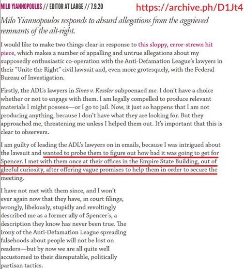 Partisangirl's tweet image. I see that my screenshots of Milo admitting he spoke to the feds has been making the rounds.

So here's some more.

If you're in a glass house you shouldn't throw stones at @NickJFuentes .