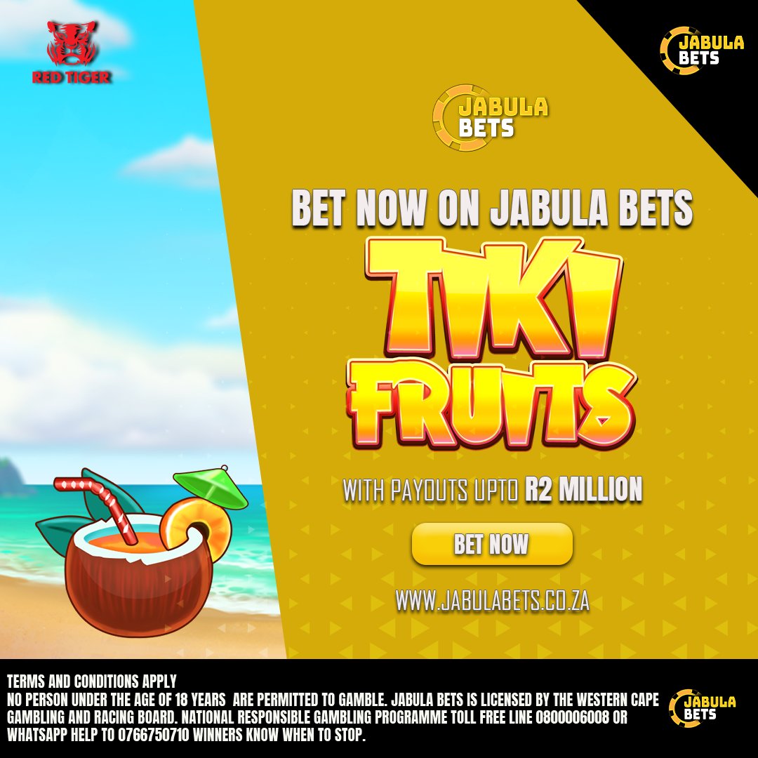 🌴 Spin into Paradise with Tiki Fruit at Jabula Bets! 🌟
Experience the thrill, vibrant graphics, and tropical wins on one of the hottest slots around!
💰 Big Rewards | 🎰 Exciting Gameplay | 🌺 Instant Fun
🔥 Don’t miss out — Bet now at jabulabets.co.za 🔥
#JabulaBets