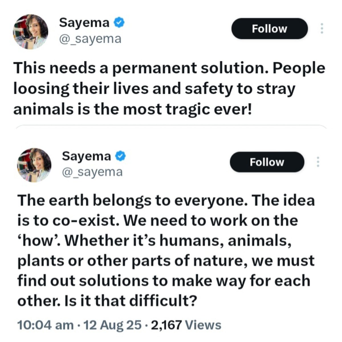 Some might not believe it, but both posts are by the same creature.