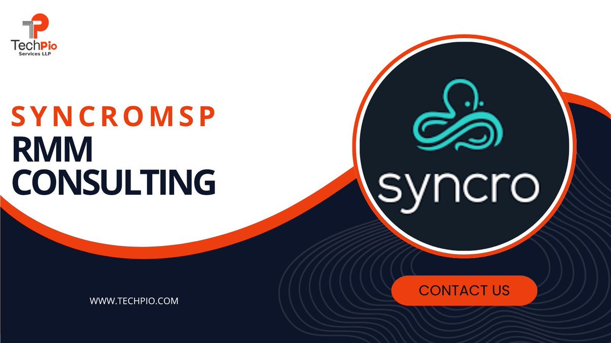 techpio_team's tweet photo. 🔧 SyncroMSP RMM Consulting for MSPs
Streamline IT ops, automate tasks &amp; boost security with our expert Syncro RMM setup, scripts &amp; best practices.
🔗 https://t.co/WjBAXlIkNi 
#MSP #RMM #SyncroMSP #Automation #TechPIO #MSP #ITSupport #ManagedServices #MSSP #TechSolutions https://t.co/x0lokqpjP6