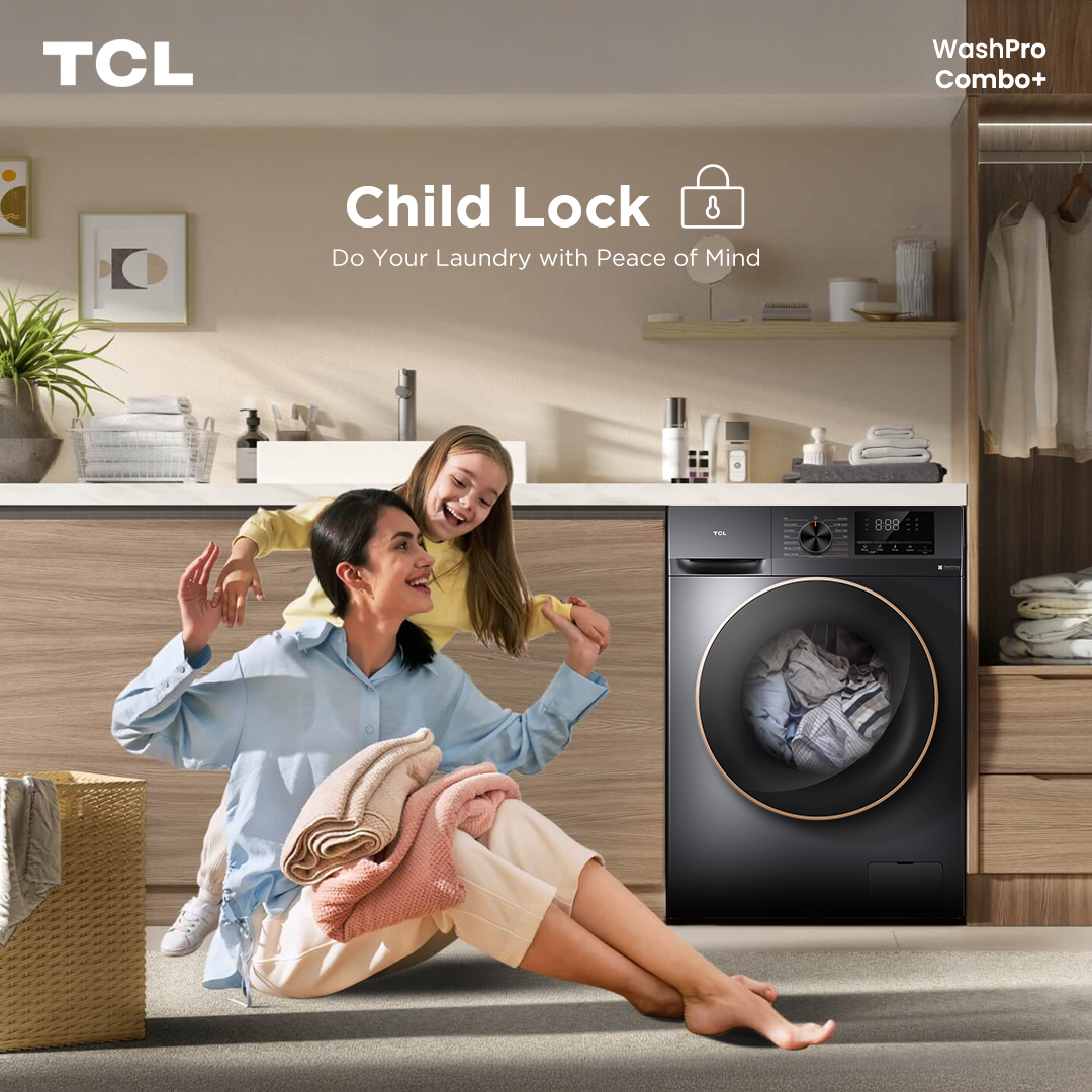 TCLPH's tweet image. Kid-proof convenience! The C20’s Child Lock protects your laundry cycle from little hands changing the settings, ensuring every wash runs smoothly and giving you peace of mind.

#TCLC20 #TCLWashPro #TCLComboPlus #TCLInspireGreatness #TCLPhilippines