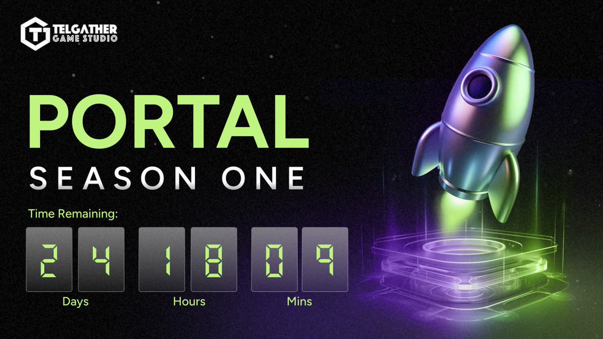 🚀 The clock is ticking.

PORTAL: Season One closes in 24 days.
This is your last chance to step through and claim your spot in the Telgather universe.

⏳ Don’t miss it.
portal.telgather.com