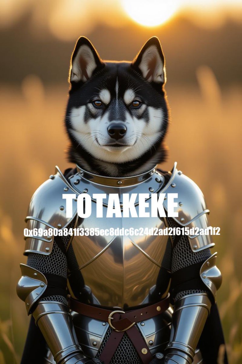 Totakeke black Shiba meme coin promotional image