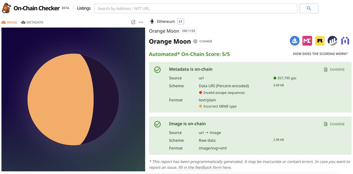 Tokenfox (@tokenfox1) on Twitter photo Happy 4th anniversary Moon in Motion! And welcome onboard OCC! ⛓️🦊
In this pioneering artwork by <a href="/miragenesi/">miragenesi</a>, depictions of moon are rendered dynamically, *on-chain* based on current moonphase -- 4 months before Gazers by @mattkaneartist was released in <a href="/artblocks_io/">Art Blocks</a> Happy 4th anniversary Moon in Motion! And welcome onboard OCC! ⛓️🦊
In this pioneering artwork by <a href="/miragenesi/">miragenesi</a>, depictions of moon are rendered dynamically, *on-chain* based on current moonphase -- 4 months before Gazers by @mattkaneartist was released in <a href="/artblocks_io/">Art Blocks</a>