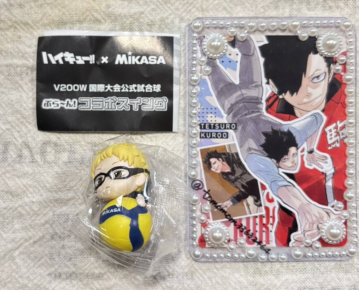 【交換】　ハイキュー　MIKASA  ぶら〜ん！　コラボスイング　キーホルダー

譲 ▶︎ 月島蛍

求 ▶︎ 黒尾鉄朗

郵送交換希望です◎
条件合う方いらっしゃいましたらお声かけ下さい🌸