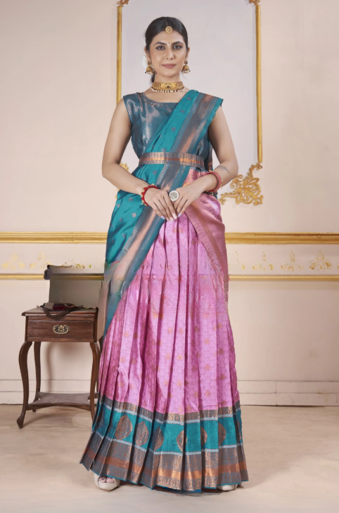 In-Store Now 😍 Make every celebration unforgettable with our elegant silk readymade lehenga 👉 t.ly/xEsKx 🙏