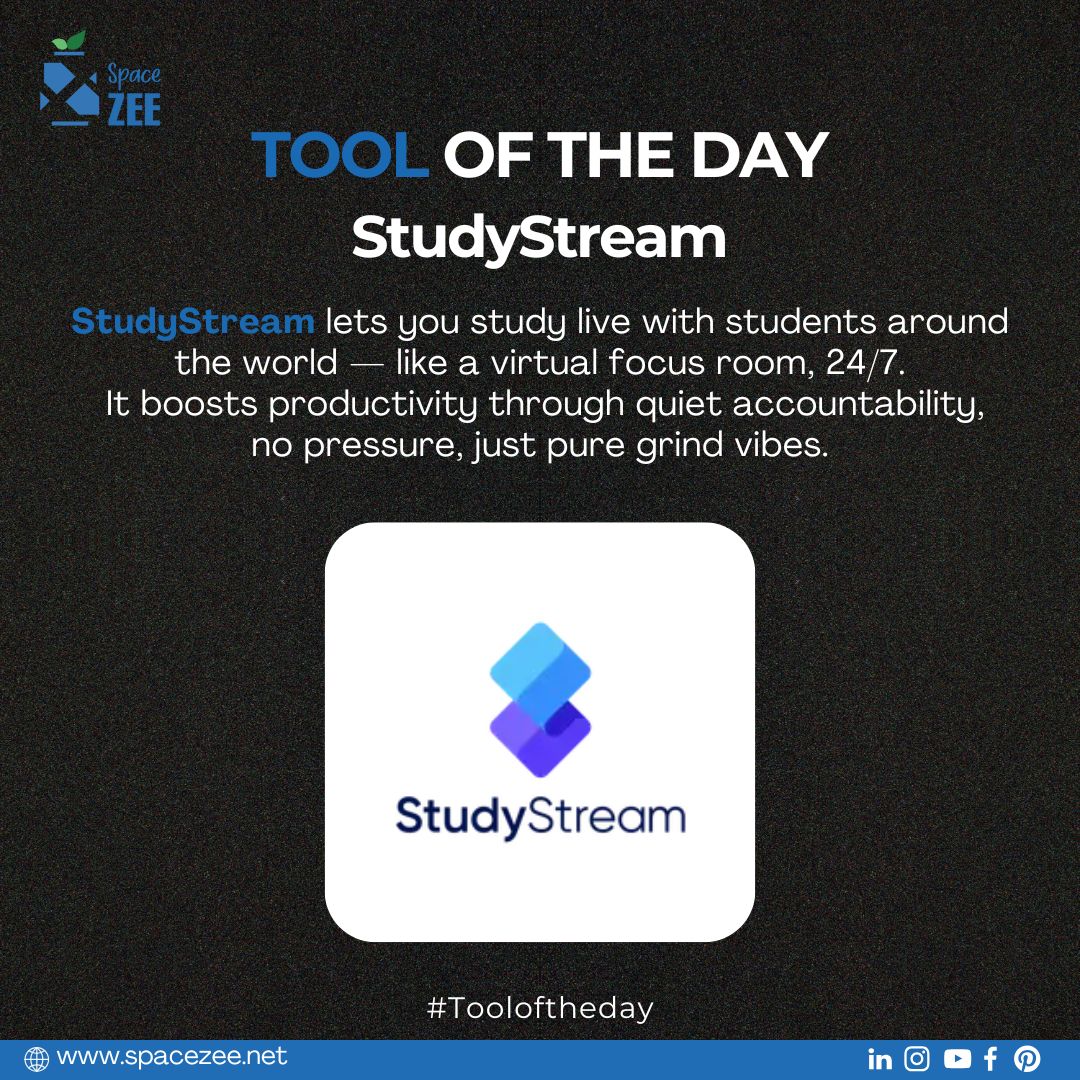 spacezeetech's tweet photo. StudyStream — study online with people everywhere, anytime. 🚀📚

#ToolOfTheDay #StudyStream #StayFocused #SpaceZee #GrowYourMind #FeelGood #CareerDevelopment #TogetherToGreatness #skill++ #productdevelopment https://t.co/HQeDHgAOZE