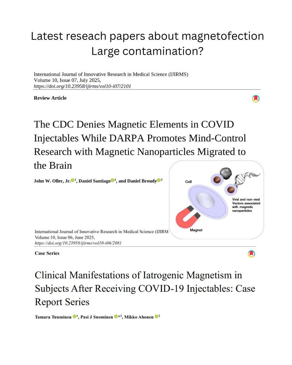 ahosmikko's tweet image. #magnetofection #research #contamination #RF #ELF #magnetic #field #IoBNT #nano #metal