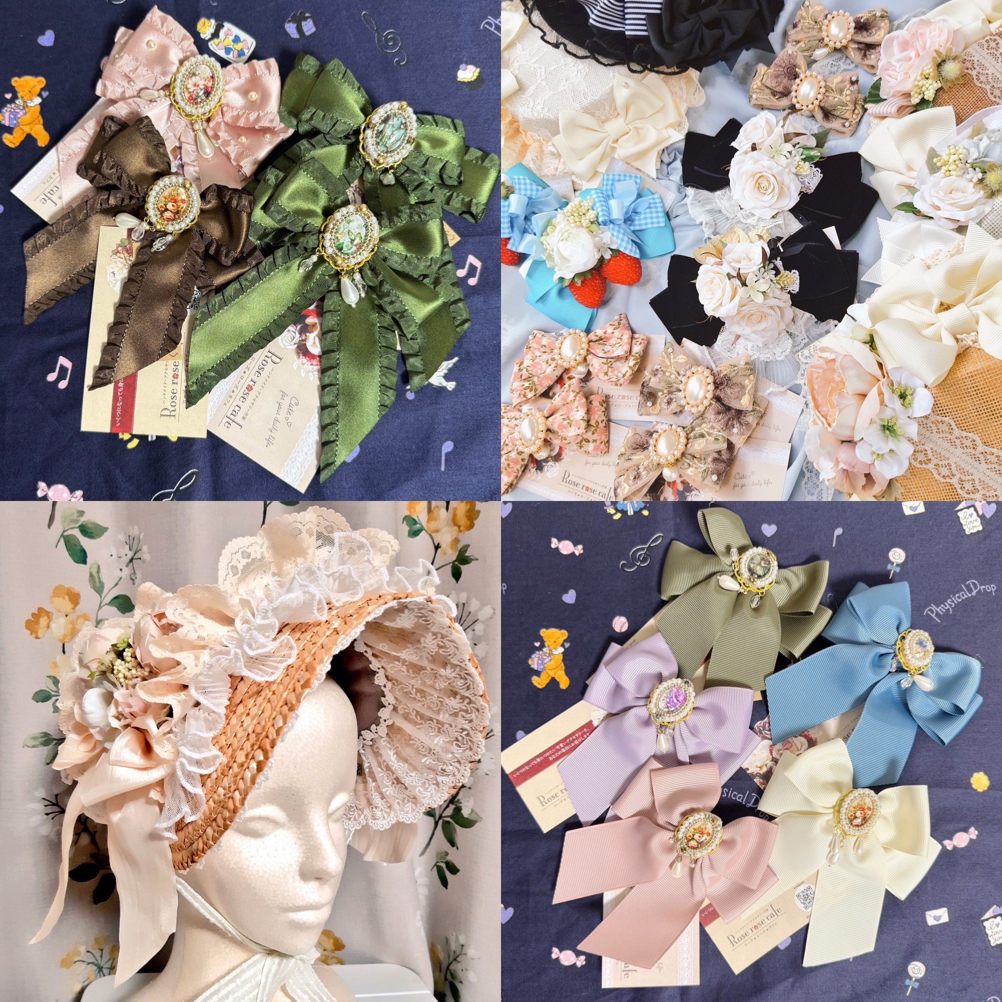 ROSE CAFE ローズカフェ ケティ タックフレアワンピース フラワーブーケ 110225101150425003?$VS_1500$