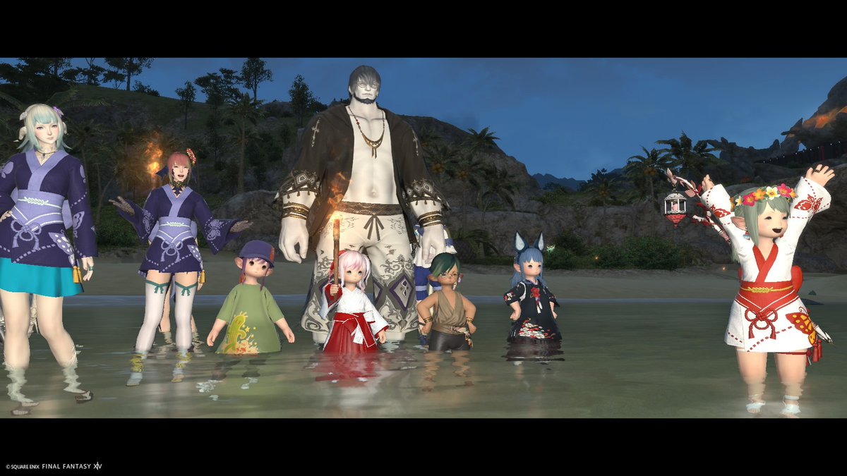 #ff14 #まれつわ
まれつわの新人さん歓迎会に参加してきました🙌4チームに分かれて極セフィロトに挑戦（あれだけやったのにギミックうろ覚えな私🥹💦）→グリダニアでかくれんぼ大会→コスタで花火大会🎇の盛だくさんなイベントでした🤗
いつも企画ありがとうございます！