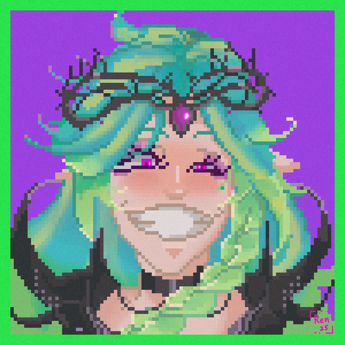 vampdroid_pow's tweet photo. Behold, I present to you the Chaos Bringer, @chaoscyanvt Pixel Version👾👾

Thanks for extending the contest one more day~~

#fanart #vtuber #chaoscyanart https://t.co/VwRVqtBw3a