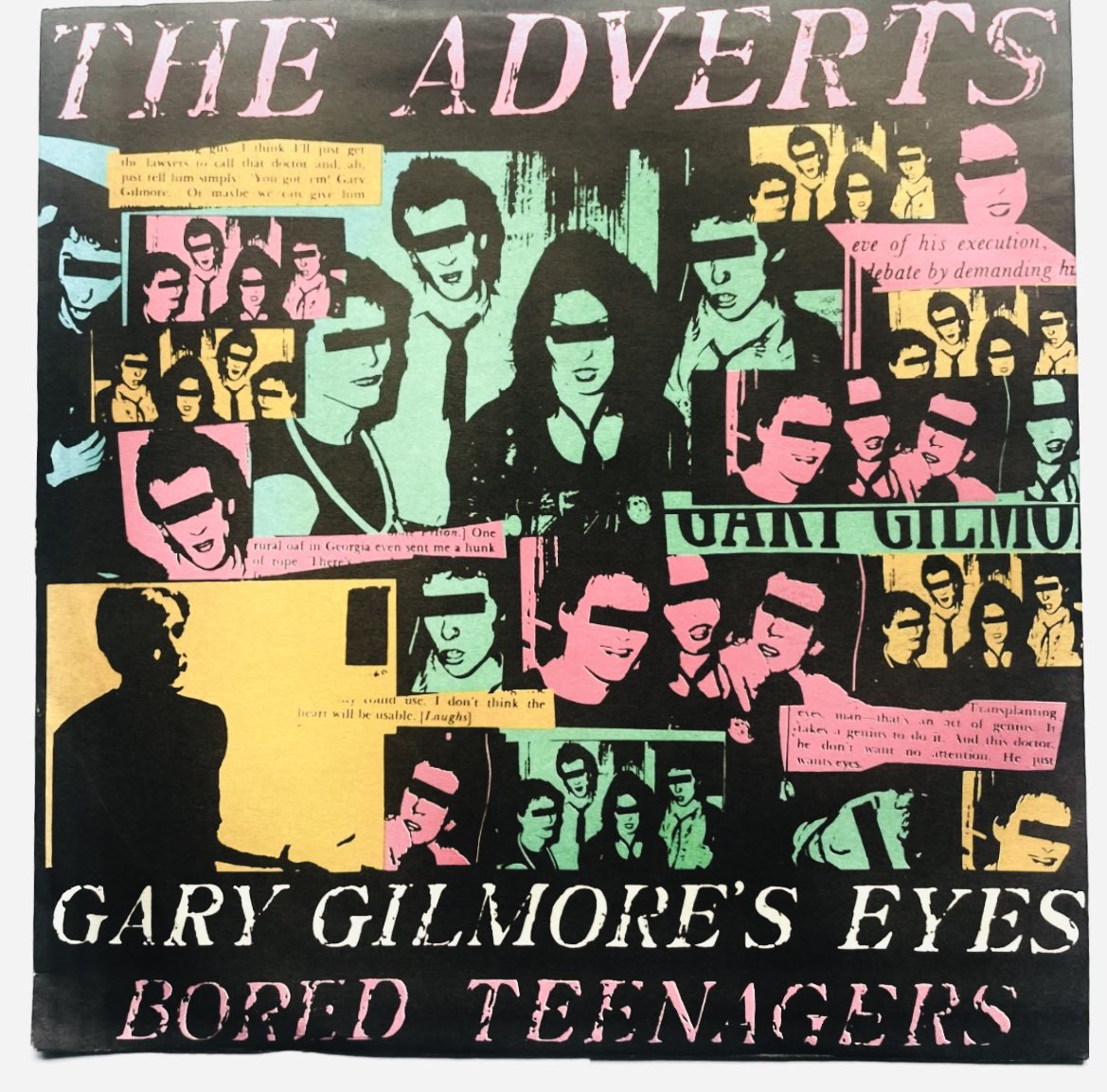 New single released on 12 August 1977

The Adverts
Gary Gilmore’s Eyes

<a href="/NewWaveAndPunk/">PunkAndNewWave</a> #theadverts #70s #music #punk #vinylrecords #vinyl