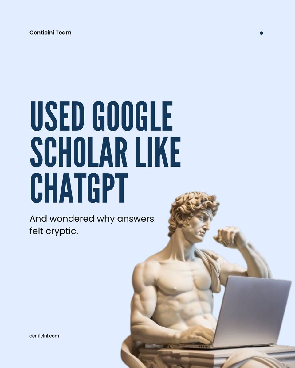 centiciniteam's tweet image. Used Google Scholar like ChatGPT? Cited Wikipedia in a dissertation? 👀This carousel is for YOU.
#AcademicHumor #ResearchLife #PhDProblems #StudyStruggles #CenticiniTeam #IfYouKnowYouKnow