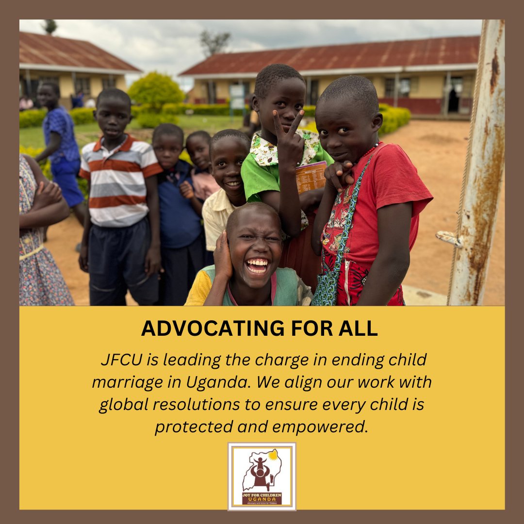 Joy for Children (@joyforchildren) on Twitter photo Every child deserves a future free from early marriage. We're advocating for stronger laws like the Sexual Offences & Marriage Bills to protect Uganda’s youth. Follow us! #EndChildMarriage #ChildRights #ActionNotWords <a href="/GirlsFirstFund/">Girls First Fund</a> <a href="/vowforgirls/">VOW for Girls</a> <a href="/UWOPA/">UWOPA</a> Every child deserves a future free from early marriage. We're advocating for stronger laws like the Sexual Offences & Marriage Bills to protect Uganda’s youth. Follow us! #EndChildMarriage #ChildRights #ActionNotWords <a href="/GirlsFirstFund/">Girls First Fund</a> <a href="/vowforgirls/">VOW for Girls</a> <a href="/UWOPA/">UWOPA</a>