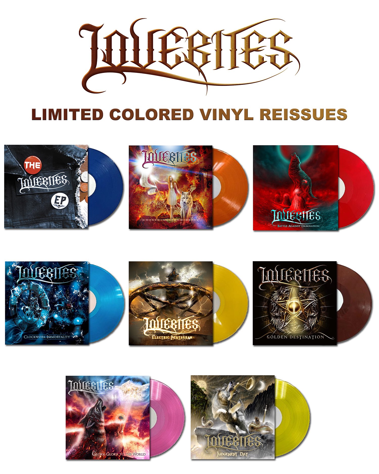 lovebites アナログレコード　新品3タイトル　セットで！ ラブバイツ LOVEBITES 12inchアナログレコード8作品が2025年8月12日「バイツ