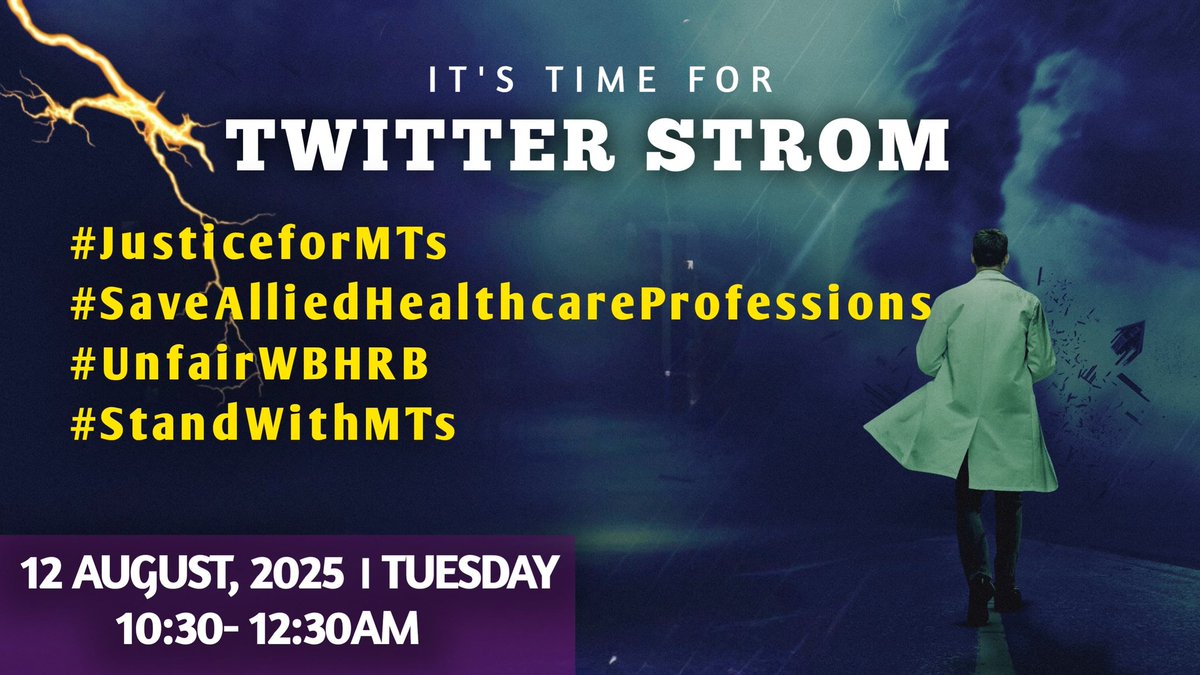 BasuKaustabh's tweet photo. @CMOfficeWB
@wbdhfw
@MamataOfficial
@DrSudiptoRoyMLA
@BengalGovernor
@chandrimaaitc
#JusticeforMTs
#SaveAlliedHealthcareProfessions
#UnfairWBHRB
#StandWithMTs https://t.co/UfE63llkkd