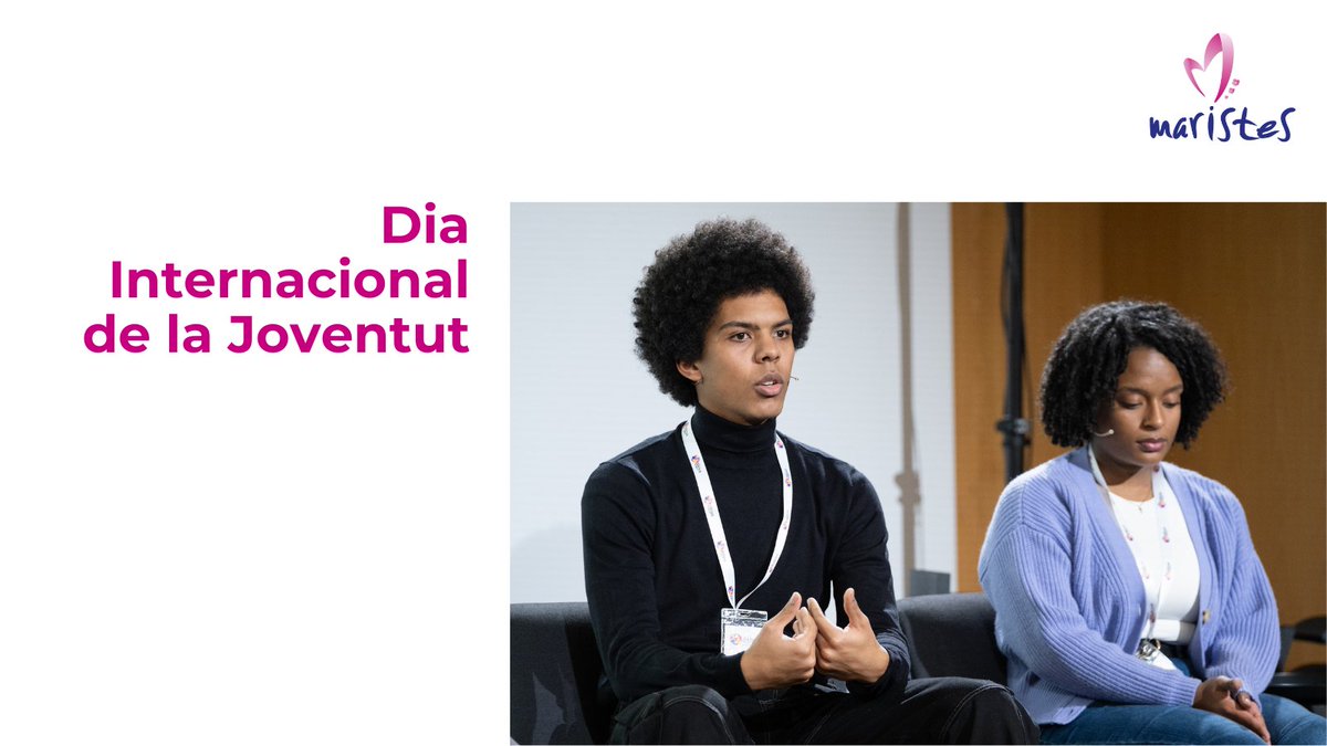 MaristesCat's tweet photo. 🗣️ Avui, Dia Internacional de la Joventut, posem l'accent en la participació, el compromís i la inclusió dels joves en la societat i en els espais de decisió col·lectiva en què intervenen. 💪 Junts, fem camí! #Maristes #ComptaAmbMi #DiaInternacionalJoventut https://t.co/Pd4hcnmIRZ