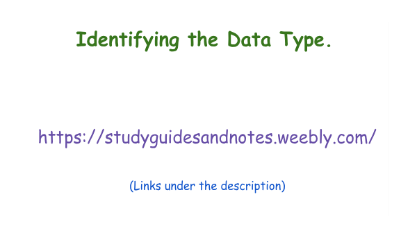 study_guideme's tweet photo. Identifying the Data Type
This study guide aims to provide learners with a clear understanding of identifying data type

Find more: https://t.co/n7XnOJB9fQ

#numericaldata #categoricaldata #discretedata #continuousdata #nominaldata #ordinaldata #CCMA4008ES #elementarystatistics https://t.co/vSFBibgQiO