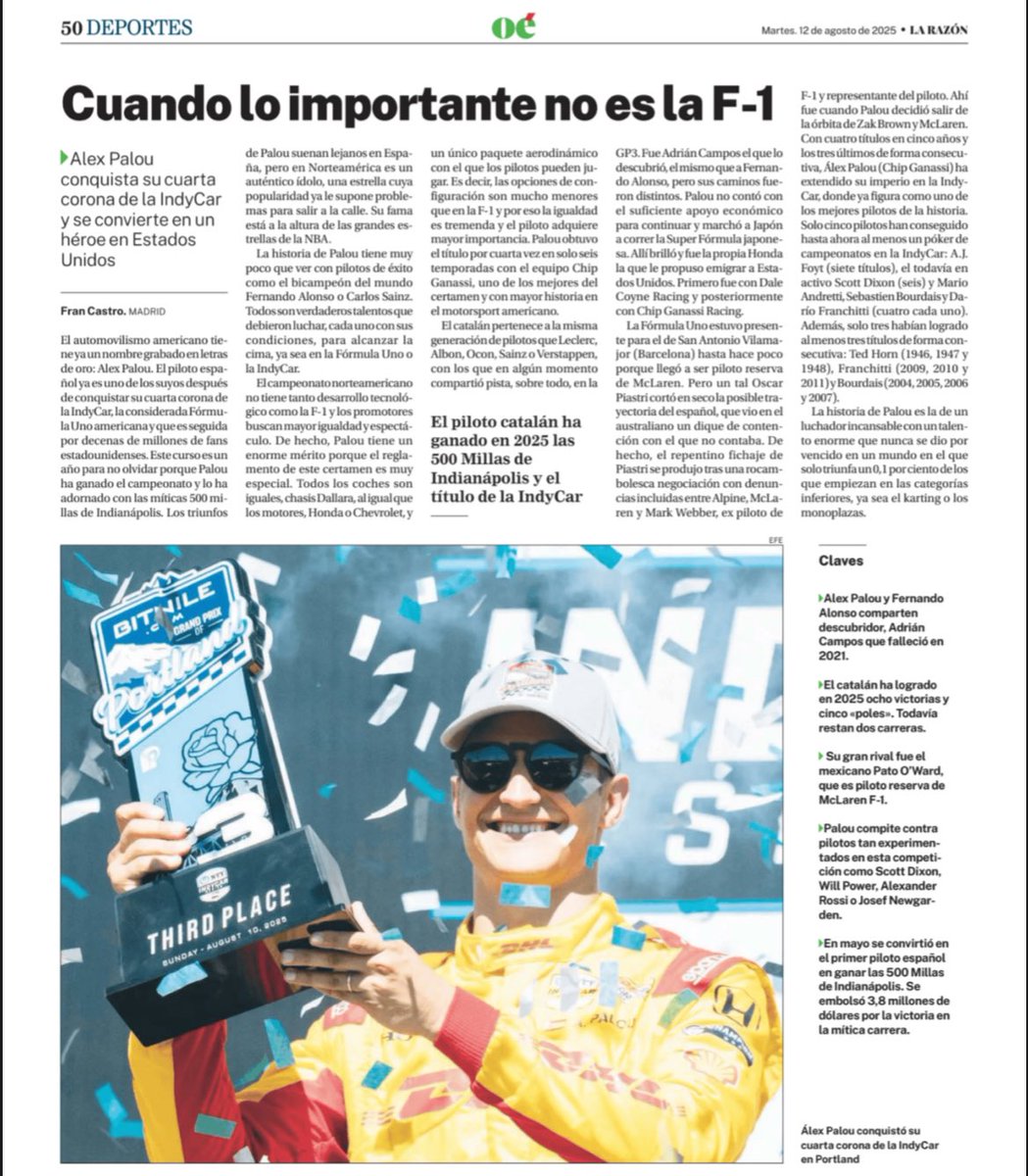 📰🗞️

“Cuando lo importante no es la F1”.

✍🏽 <a href="/francastrof1/">Fran Castro</a> | La Razón.