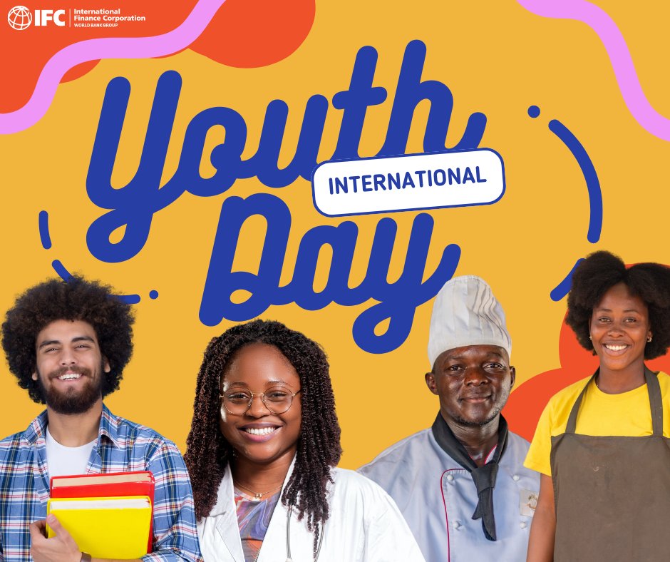 IFCAfrica_VP's tweet photo. .#Africa’s youth are shaping the future with bold ideas &amp; innovative businesses.  That’s why @IFC_org is supporting them through training, finance, and more. Let’s celebrate their contributions today and every day!
#YouthDay #IYD #AfricaYouth #Innovation https://t.co/EuGuDgJSJV