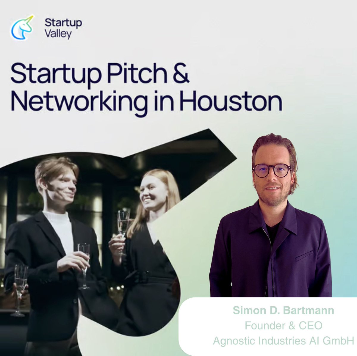 On August 19, 2025, I’ll be taking the stage at the Startup Pitch &amp; Networking by Startup Valley in Houston event. 
#ai #agnosticindustries