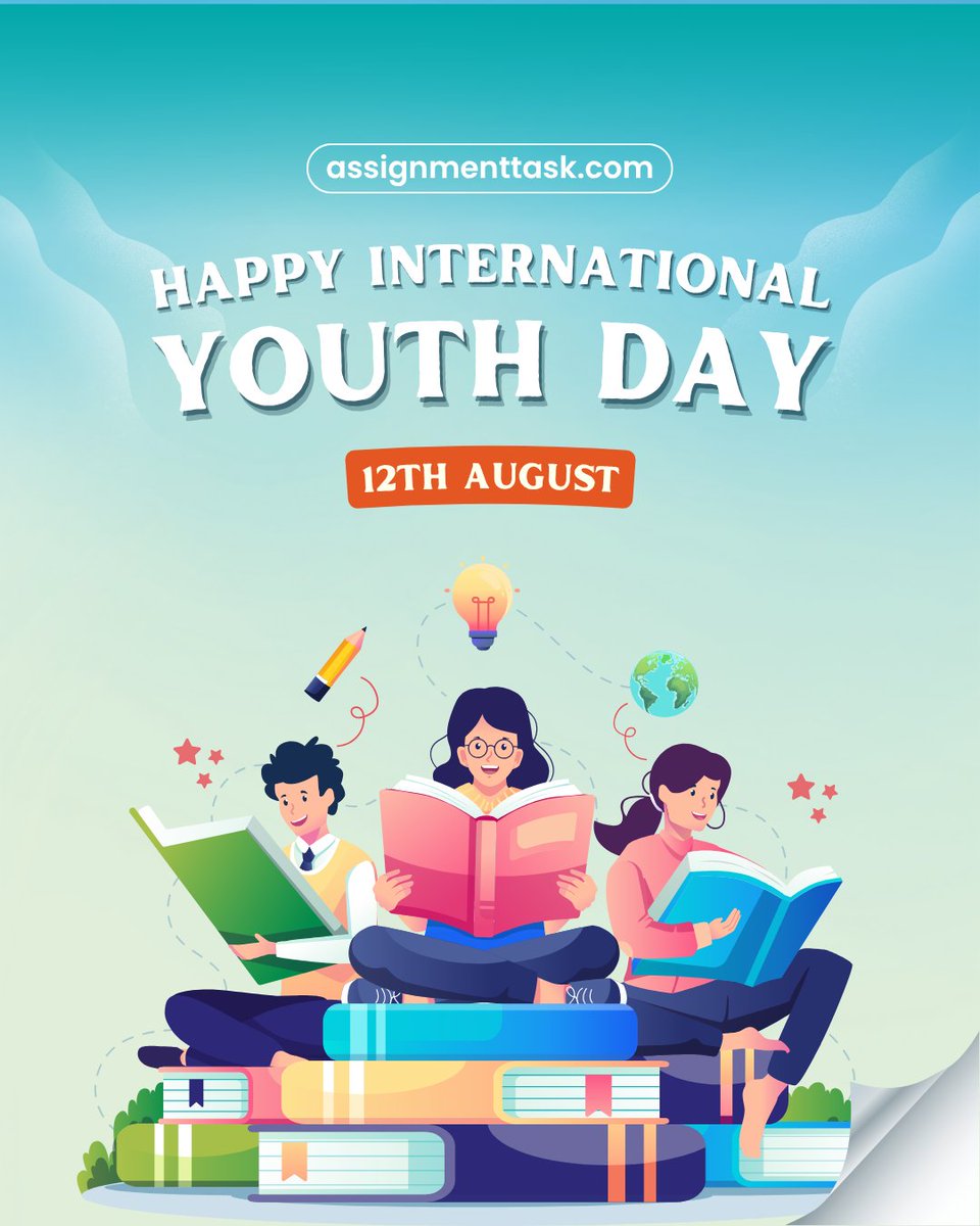 AssignmentTask's tweet image. 🌍✨ Today, we celebrate the energy, creativity, and power of youth to shape a better world.
You are not just the leaders of tomorrow — you’re the changemakers of today. 💪🔥
#internationalyouthday #youthpower #voiceofthefuture #youthforchange #youthday2025 #assignmenttask