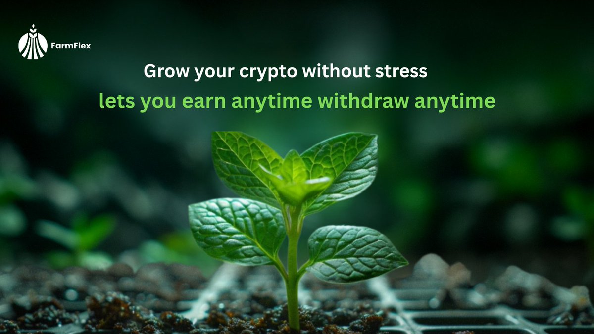 FarmFlex_'s tweet photo. Turn your crypto into constant growth
Earn rewards any time and withdraw whenever you want
#CryptoRewards #DeFiSecurity #CryptoGrowth https://t.co/PoHp34pndc