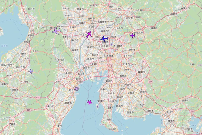なおチューナーをRTL-SDRv4にすると同じアンテナでもボロボロ受信して中部国際空港辺りまでADS-B受信できるのでさすがに感度はv4>>>FC0013