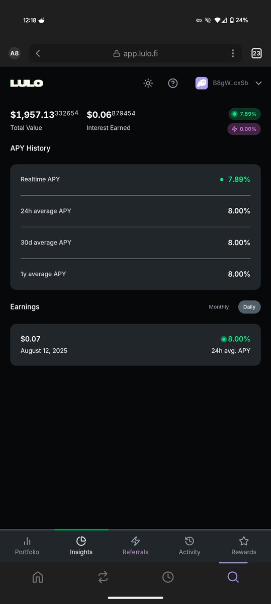 GeometricCAN's tweet image. 🚀 Earn more on your USDC with @uselulo!
Auto-reallocates for the best yields + audited smart contract = peace of mind.
Start here 👉 app.lulo.fi/ref?code=rlihyb and enter my code RLIHYB to join me!