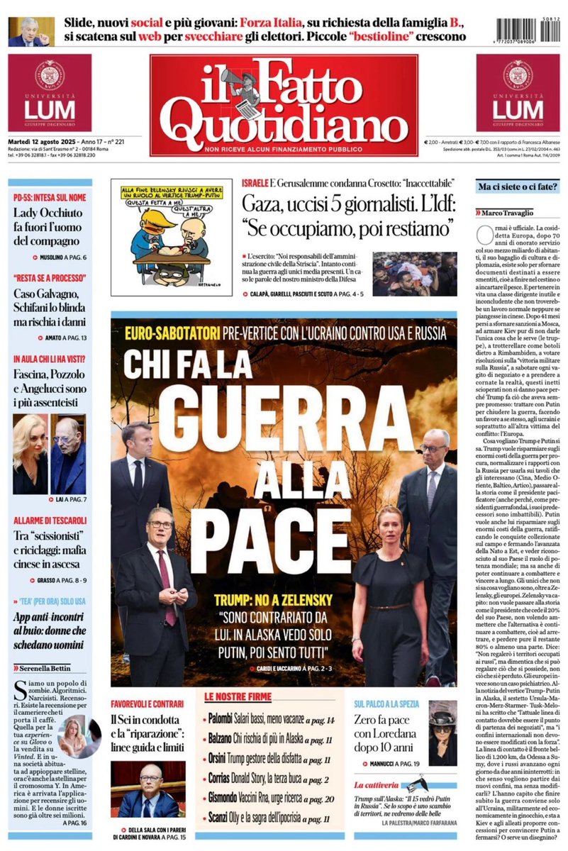 Leggendo l’ennesimo indecente editoriale sul <a href="/fattoquotidiano/">Il Fatto Quotidiano</a> - uno dei più ignobili che ricordi - mi viene in mente che il caso (clinico) di <a href="/marcotravaglio/">Marco Travaglio</a> ha un precedente incredibilmente calzante.

Molti non conoscono il nome di Geoffrey Dawson e c’è un perché. Direttore del