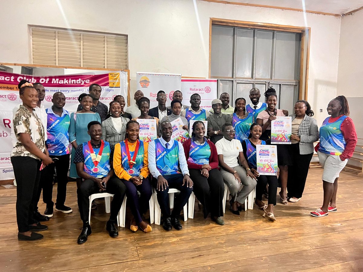 Monday club members and other Rotaractors confirmed their attendance for the cancer run on 31st August during the activation.
MANY CANCERS - ONE RACE
register.rotaryugandacancer.org
donate.rotaryugandacancer.org