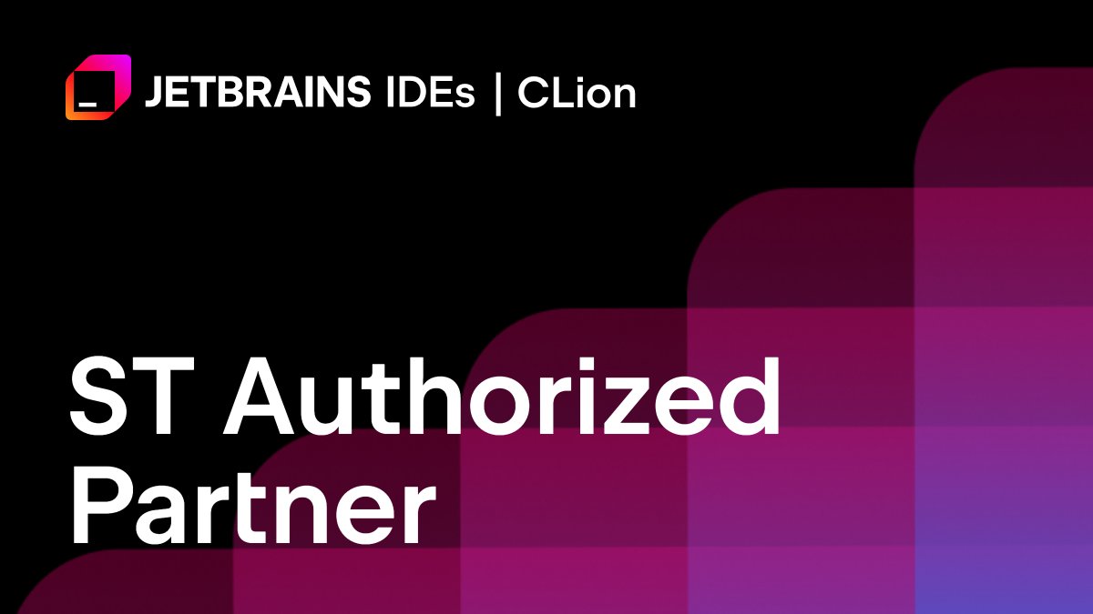 clion_ide's tweet image. More big news 🎉
JetBrains just became an official ST Authorized Partner.
If you’re doing embedded development with STM32 or STM8 chips, CLion makes the perfect coding companion. Learn more about the partnership: jb.gg/cl_st
#STPartnerProgram #STAuthorizedPartner