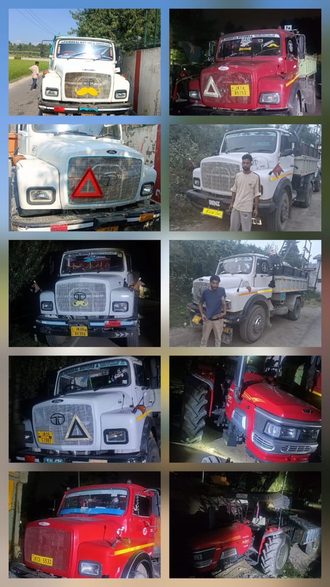 DISTRICT POLICE HANDWARA (@handwarap) on Twitter photo #HandwaraPolice seized 10 Tippers ,02 tractors involved in illegal extraction/transport of minerals across the district.Cases registered under relevant laws; investigation ongoing. Public urged to report violations.
<a href="/JmuKmrPolice/">J&K Police</a>
<a href="/KashmirPolice/">Kashmir Zone Police</a>
<a href="/DIGBaramulla/">DIG of Police NKR Baramulla</a> #HandwaraPolice seized 10 Tippers ,02 tractors involved in illegal extraction/transport of minerals across the district.Cases registered under relevant laws; investigation ongoing. Public urged to report violations.
<a href="/JmuKmrPolice/">J&K Police</a>
<a href="/KashmirPolice/">Kashmir Zone Police</a>
<a href="/DIGBaramulla/">DIG of Police NKR Baramulla</a>