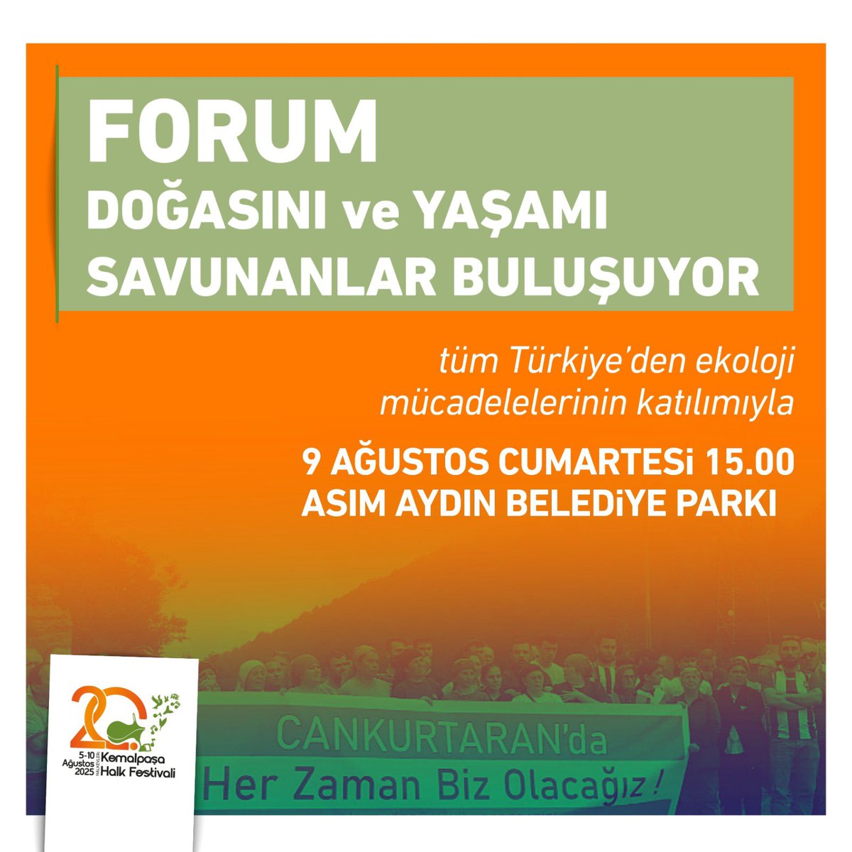 Cumartesi bu yıl 20. Yapılan Kemalpaşa Halk Festivali’ne katıldık. <a href="/KemalpasaHE/">Kemalpaşa Halkevi</a> 20 yıldır büyük emek veriyor. Bu yıl ülkemizin pek çok yerinden gelen yaşam savunucuları ile yapılan forumda
DOĞASINI ve YAŞAMI
SAVUNANLAR’la buluştuk. 
Biz de madencilik doğa koruma çelişkisi ve acil