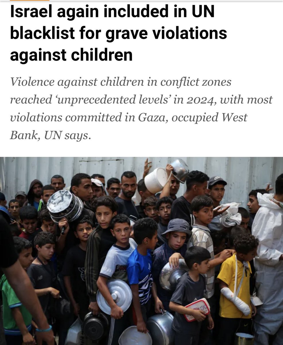 Hanadi Qudah (@hanadioz) on Twitter photo <a href="/noplaceforsheep/">Dr Sheep Person Podge</a> Israel, of course.
The IDF is on the UN’s blacklist for harming children for the 2nd year in a row! <a href="/noplaceforsheep/">Dr Sheep Person Podge</a> Israel, of course.
The IDF is on the UN’s blacklist for harming children for the 2nd year in a row!