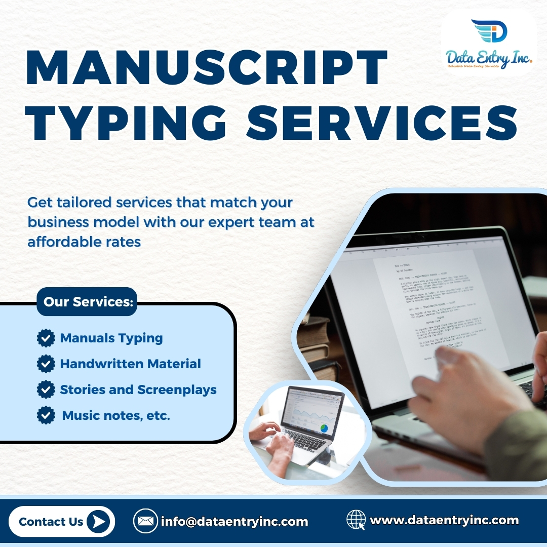 Data_Entry_Inc's tweet image. 🖋️ Bring Your Words to Life – Manuscript Typing Services by Data Entry Inc. 📚
To know more - dataentryinc.com/manuscript-typ…
#manuscripttyping #manuscripttypingservices #manuscripttypingrates #manuscripttypingservicesrates #typinghandwrittenmanuscript #manuscripttypingnearme