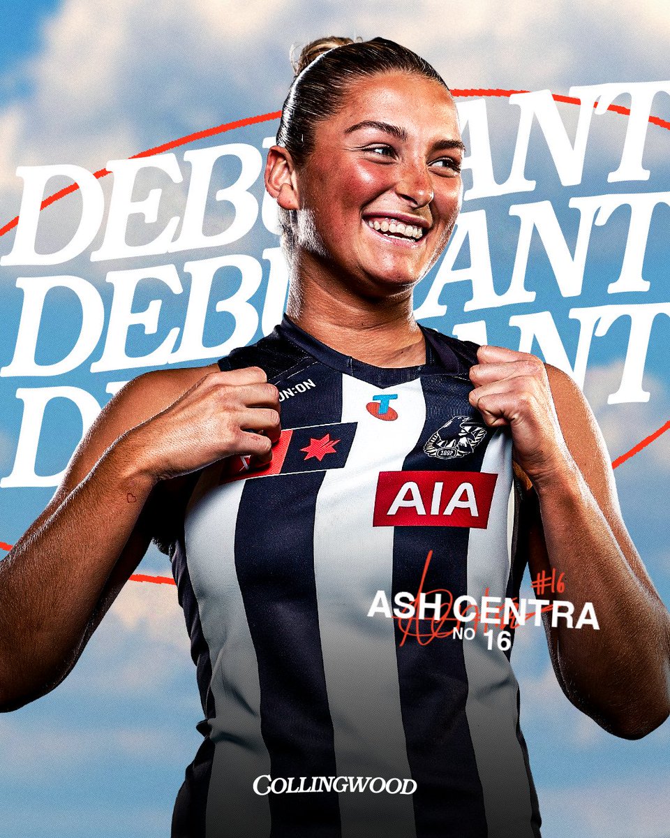 She’s in 🤩

Highly anticipated No.1 draft pick Ash Centra is set to make her AFLW debut against Carlton in our Thursday season opener at IKON Park 😮‍💨

More: magpi.es/CentraToDebut