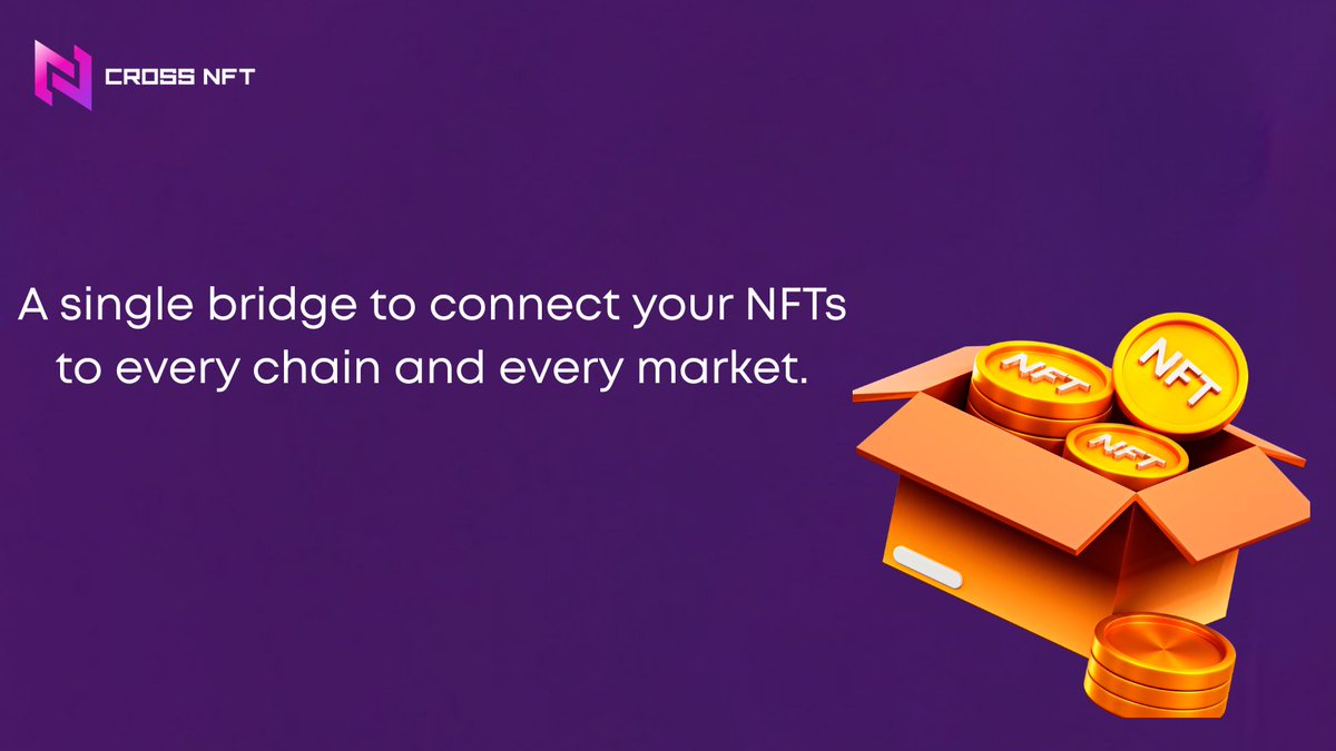 CrossNFT_'s tweet photo. One powerful bridge for your NFTs  connect to any chain, any market, anytime.
#NFTs #CryptoGrowth #NFTGiveaway https://t.co/aE2gHmz3zR