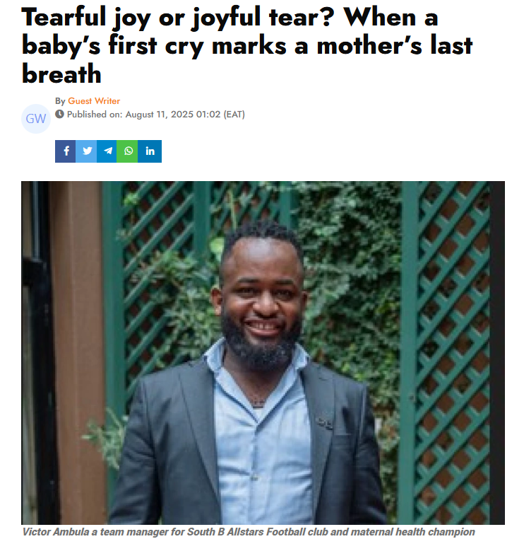 Left to raise newborn Janelle and their three sons, Victor turned his grief into a mission: to fight for maternal health and bring men into the conversation

👉Read his full, moving story here: citizen.digital/opinion-blogs/…

#IWillRunForHer #ENDPPH #PPHADVOCACY #RealHeroesRunForMothers