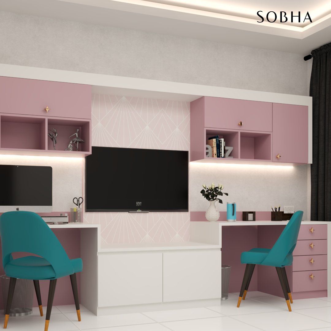 SobhaInteriors_'s tweet image. ✨ From cozy blush bedrooms to bold, vibrant workspaces  every corner tells a story of style, comfort, and creativity. 

#SobhaInteriors #HomeDesignGoals #LuxuryLiving