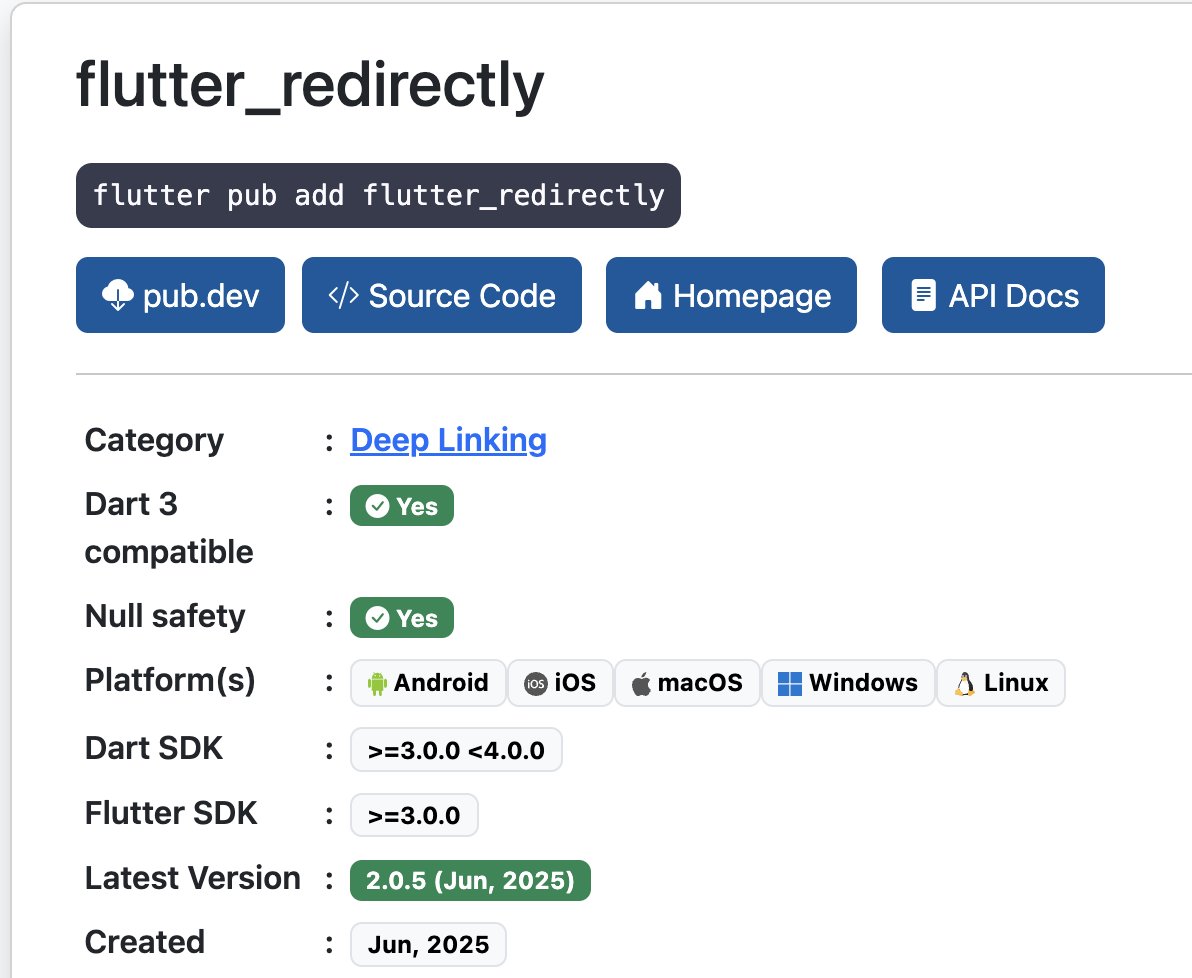 flutter_redirectly is now available on <a href="/fluttergems/">Flutter Gems</a>  🎉