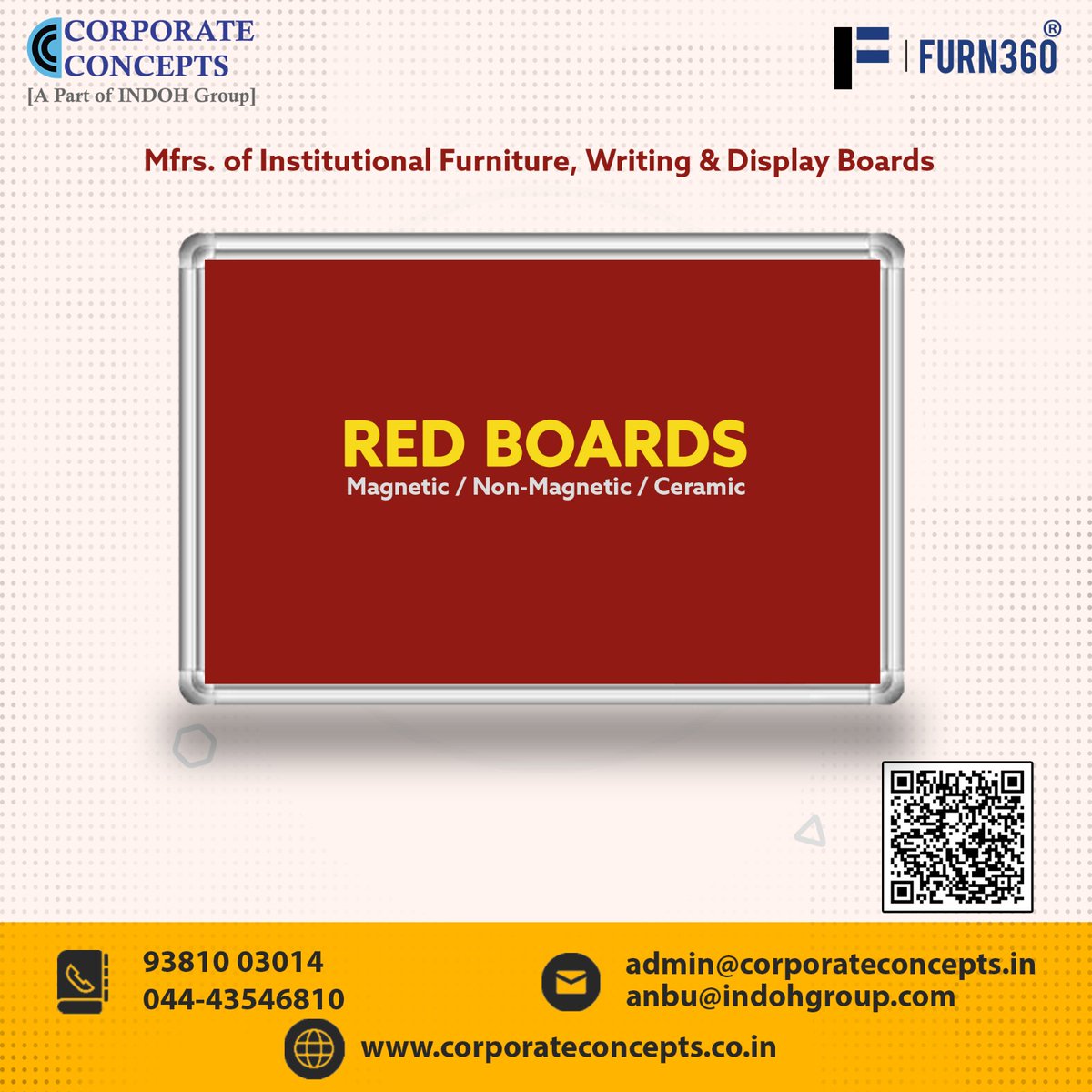NEOTOUCH213701's tweet image. “Stop scrolling. RED BOARDS just rewrote the rules of display.”

📞 9629361872 | 044-43546810
📧 admin@corporateconcepts.in
🌐 corporateconcepts.co.in

#GreenBoardExperts #CorporateConcepts #InstitutionalFurniture #Furn360
#greenboards #magneticboard #ceramicboards